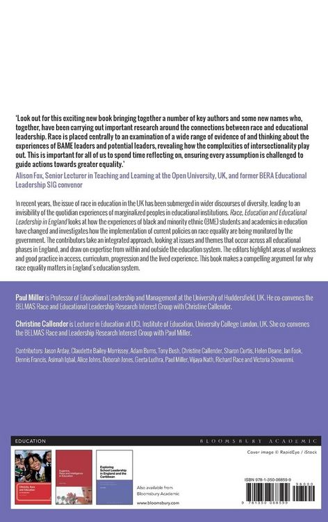 Produktbild: Race, Education and Educational Leadership in England
