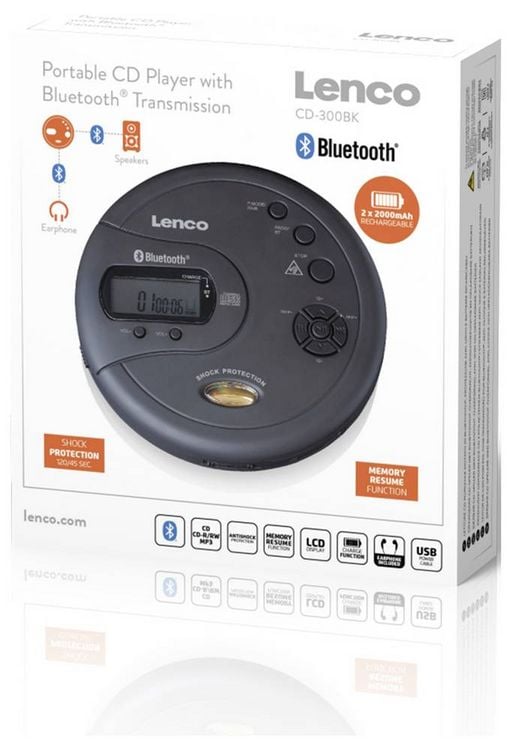 Produktbild: Lenco CD-300BK Tragbarer CD-Player