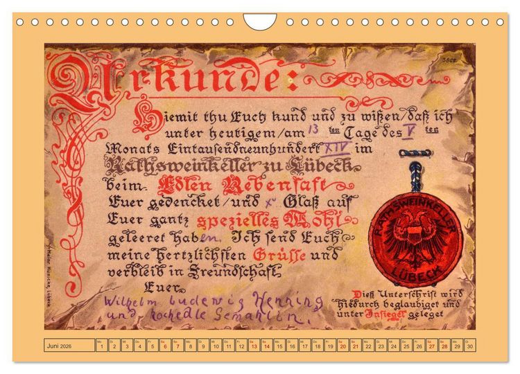 Produktbild: Gru&szlig; aus L&uuml;beck (Wandkalender 2026 DIN A4 quer), CALVENDO Monatskalender