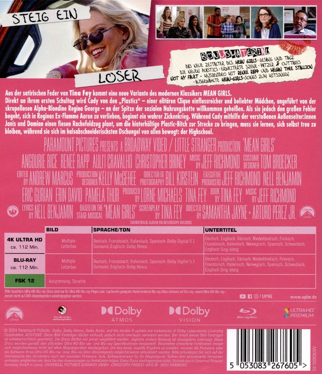 Produktbild: Mean Girls - der Girls Club (4K Ultra HD) (+ Blu-ray)