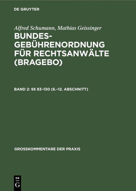 Produktbild: &sect;&sect; 83&ndash;130 (6.&ndash;12. Abschnitt)