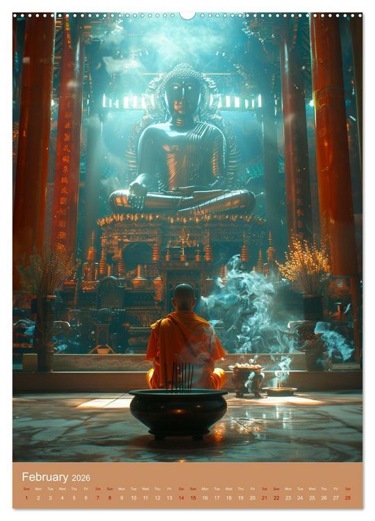 Produktbild: Zen in Orange (Wall Calendar 2026 DIN A2 portrait), CALVENDO 12 Month Wall Calendar