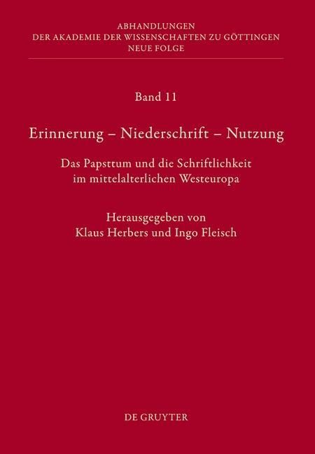 Produktbild: Erinnerung - Niederschrift - Nutzung