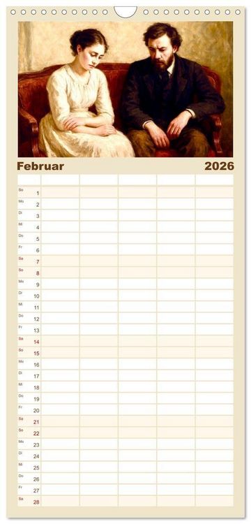 Produktbild: Familienplaner 2026 - Leo Tolstoi mit 5 Spalten (Wandkalender, 21 x 45 cm) CALVENDO