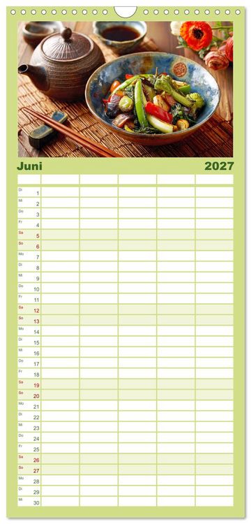 Produktbild: Familienplaner 2027 - Genussmomente. Streifzug durch die japanische K&uuml;che mit 5 Spalten (Wandkalender, 21 x 45 cm) CALVENDO