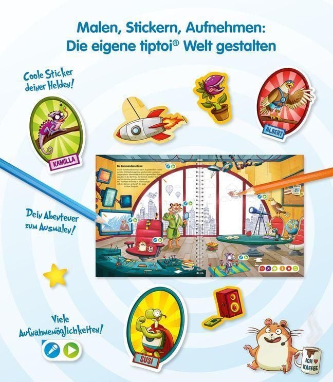 Tiptoi® CREATE Malen Stickern Aufnehmen: Superhelden