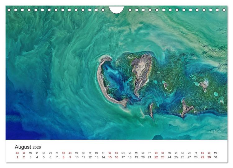 Produktbild: Satellitenbilder - Spektakul&auml;re Aufnahmen aus dem Weltall (Wandkalender 2026 DIN A4 quer), CALVENDO Monatskalender