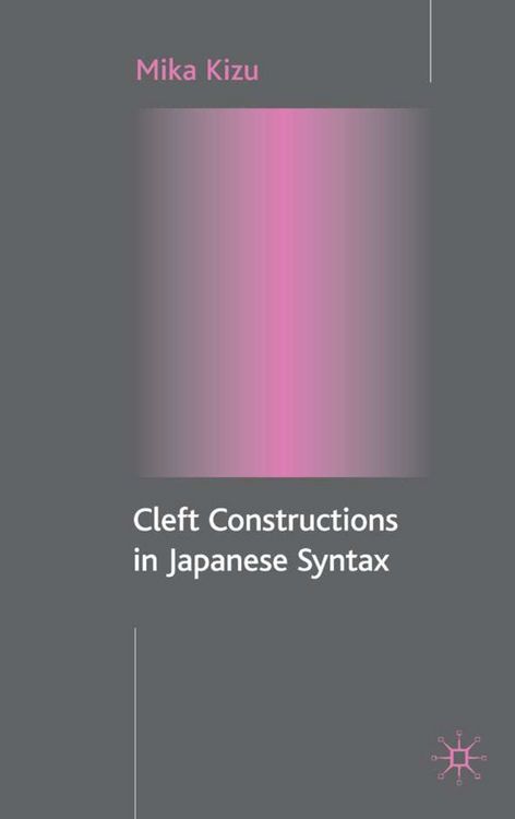 Produktbild: Cleft Constructions in Japanese Syntax