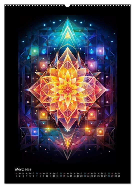 Produktbild: Fractale Mandalas (Wandkalender 2026 DIN A2 hoch), CALVENDO Monatskalender