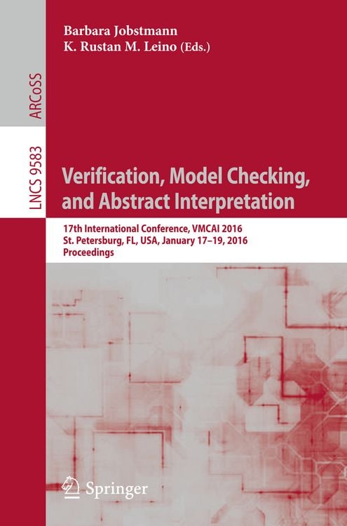 Produktbild: Verification, Model Checking, and Abstract Interpretation