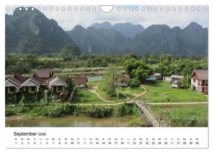 Produktbild: Laos - Die Perle S&uuml;dostasiens (Wandkalender 2026 DIN A4 quer), CALVENDO Monatskalender