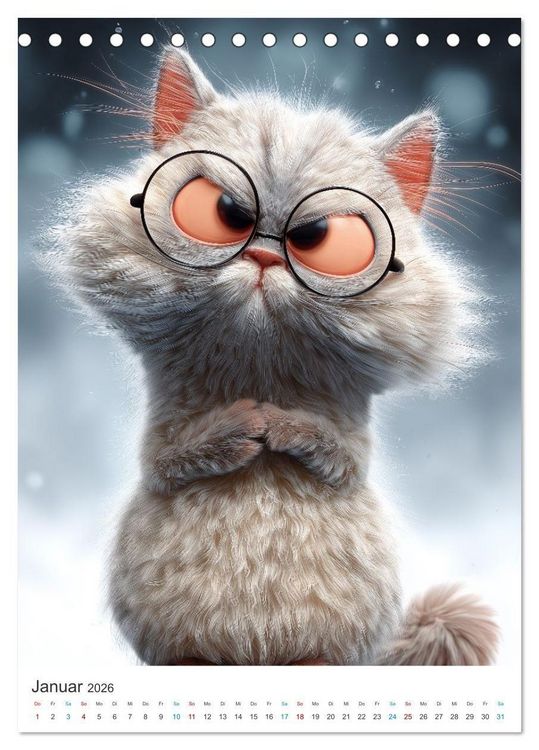 Produktbild: Miau & Mauz (Tischkalender 2026 DIN A5 hoch), CALVENDO Monatskalender