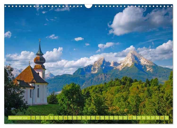 Produktbild: Kirchen und Kapellen in Bayern (Wandkalender 2026 DIN A3 quer), CALVENDO Monatskalender