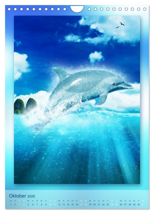 Produktbild: Delfine - Kalender (Wandkalender 2026 DIN A4 hoch), CALVENDO Monatskalender