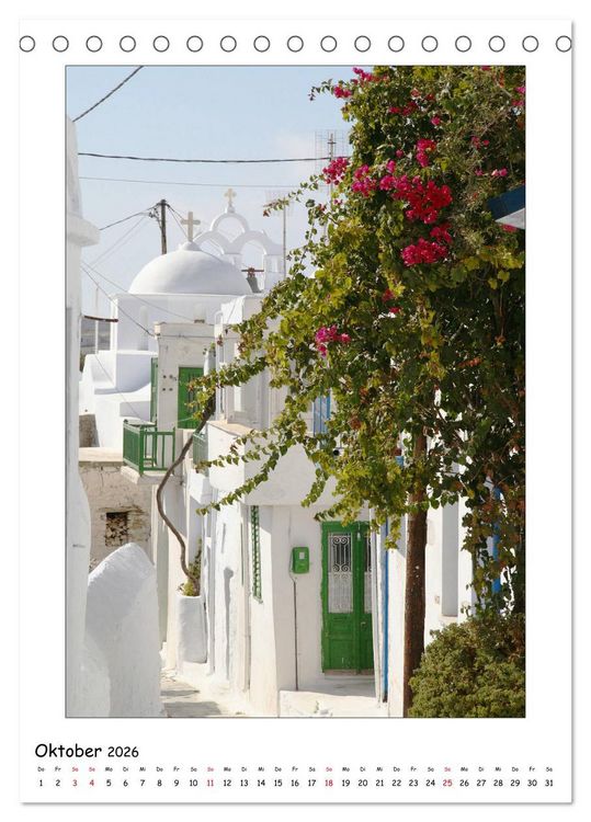 Produktbild: Griechische Gef&uuml;hle (Tischkalender 2026 DIN A5 hoch), CALVENDO Monatskalender