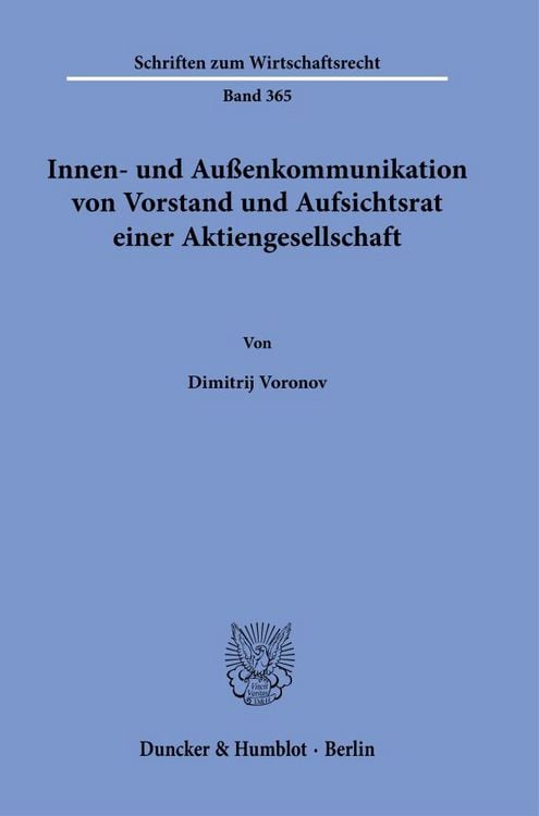 Produktbild: Innen- und Außenkommunikation von Vorstand und Aufsichtsrat einer Aktiengesellschaft