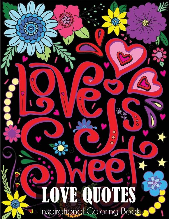 Produktbild: Love Quotes Inspirational Coloring Book