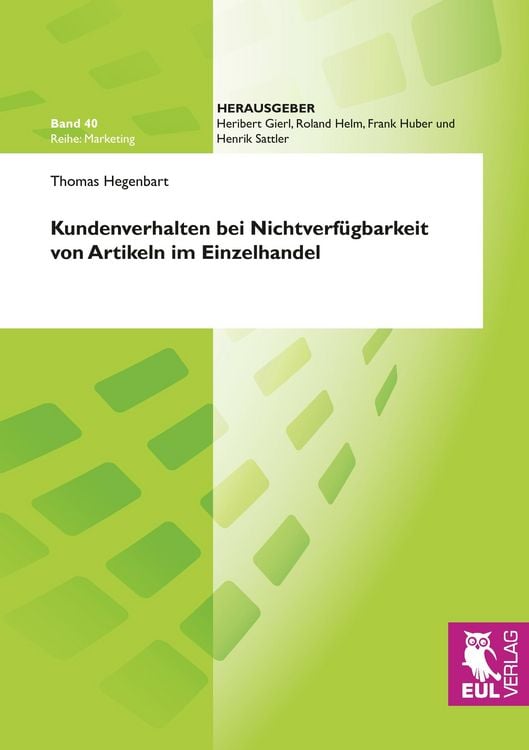 Produktbild: Kundenverhalten bei Nichtverf&uuml;gbarkeit von Artikeln im Einzelhandel