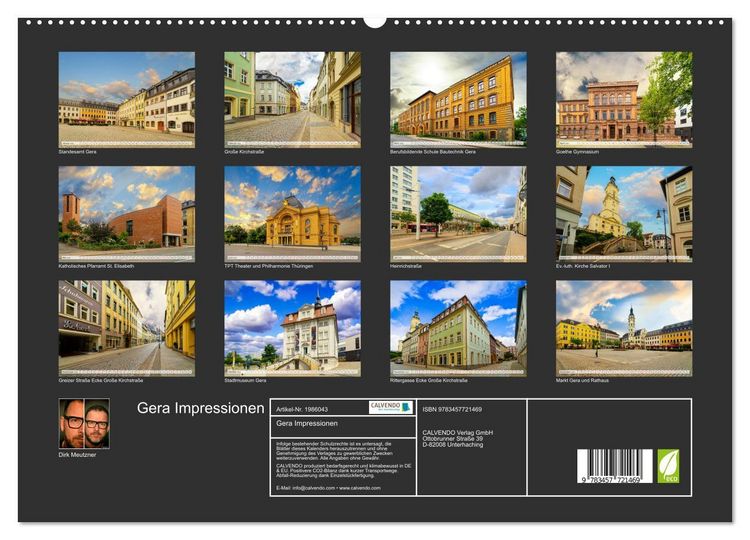 Produktbild: Gera Impressionen (hochwertiger Premium Wandkalender 2026 DIN A2 quer), Kunstdruck in Hochglanz