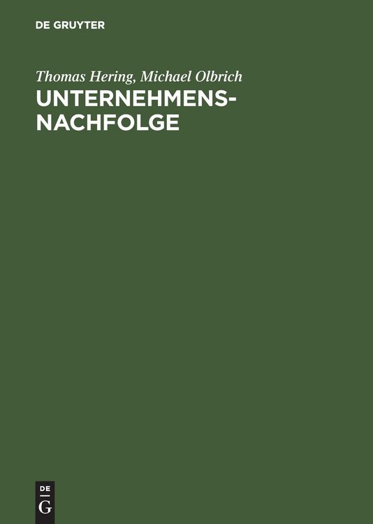 Produktbild: Olbrich, M: Unternehmensnachfolge