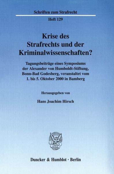 Produktbild: Krise des Strafrechts und der Kriminalwissenschaften?