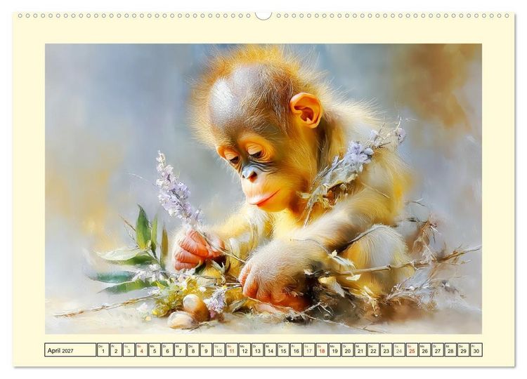 Produktbild: Orang-Utans. Verspielt und voller Lebensfreude (hochwertiger Premium Wandkalender 2027 DIN A2 quer), Kunstdruck in Hochglanz