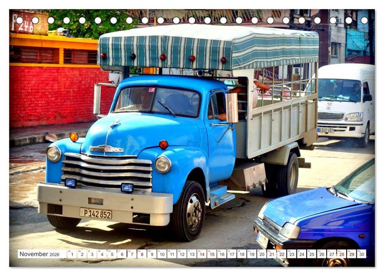 Produktbild: LKW-Busse - Made in Cuba (Tischkalender 2026 DIN A5 quer), CALVENDO Monatskalender