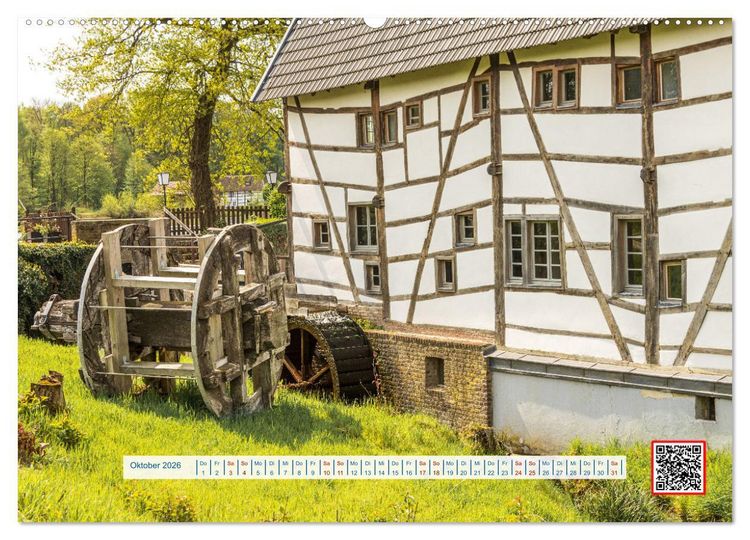 Produktbild: Wasserm&uuml;hlen Panorama Niederrhein Br&uuml;ggen-Wegberg (hochwertiger Premium Wandkalender 2026 DIN A2 quer), Kunstdruck in Hochglanz