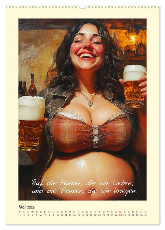 Produktbild: Bier, B&auml;uche, Spr&uuml;che. Spa&szlig; mit Hopfen und Malz (Wandkalender 2026 DIN A2 hoch), CALVENDO Monatskalender