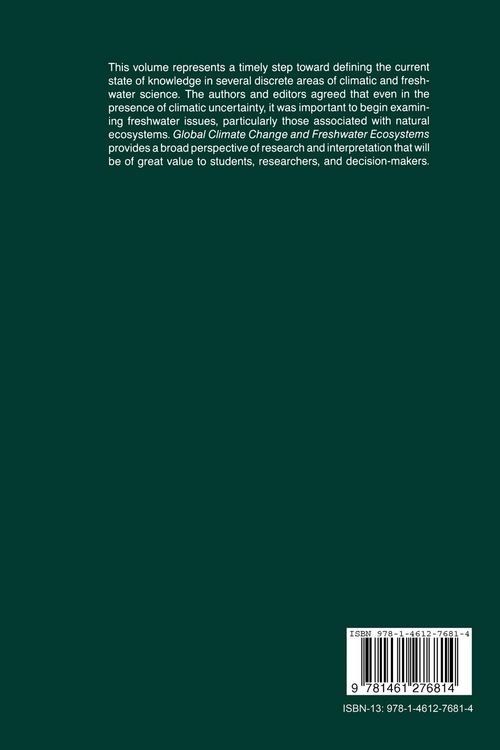 Produktbild: Global Climate Change and Freshwater Ecosystems