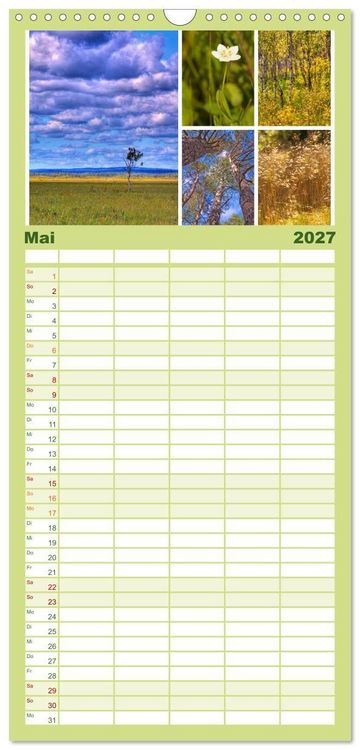 Produktbild: Familienplaner 2027 - Sehnsucht Schweden - Sverige mit 5 Spalten (Wandkalender, 21 x 45 cm) CALVENDO