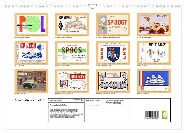 Produktbild: Amateurfunk in Polen (Wandkalender 2026 DIN A3 quer), CALVENDO Monatskalender