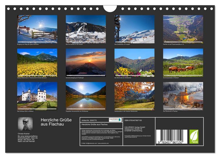 Produktbild: Herzliche Gr&uuml;&szlig;e aus Flachau (Wandkalender 2026 DIN A4 quer), CALVENDO Monatskalender