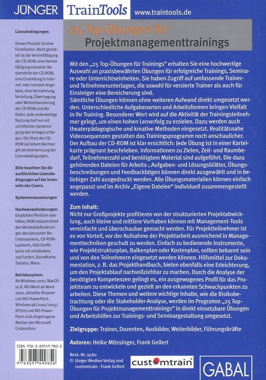 Produktbild: 25 Top-&Uuml;bungen f&uuml;r Projektmanagement-Trainings
