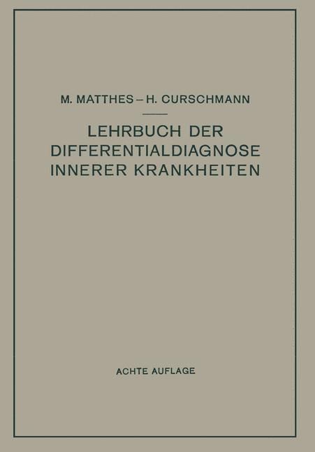 Produktbild: Lehrbuch der Differentialdiagnose innerer Krankheiten