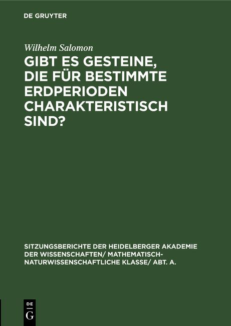 Produktbild: Gibt es Gesteine, die f&uuml;r bestimmte Erdperioden charakteristisch sind?