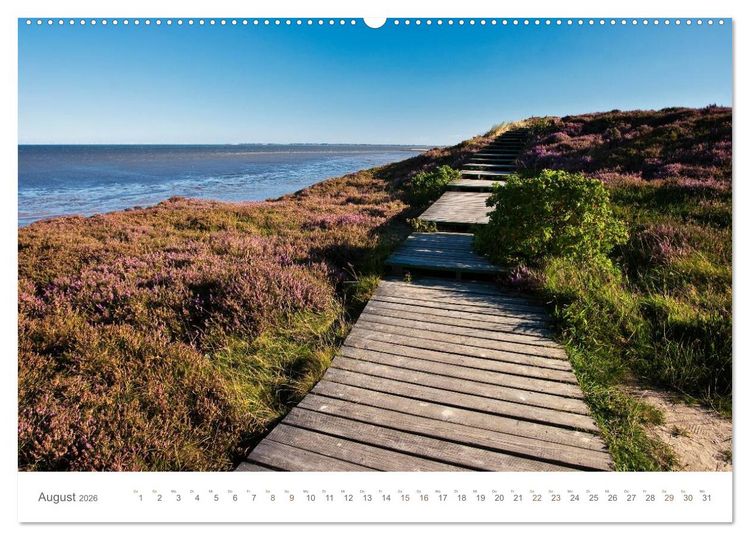 Produktbild: Stege & Wege auf Sylt (hochwertiger Premium Wandkalender 2026 DIN A2 quer), Kunstdruck in Hochglanz