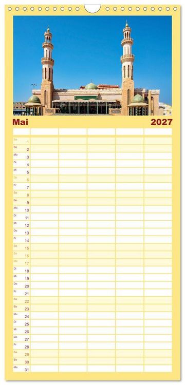 Produktbild: Familienplaner 2027 - Oman - Reiseziel Maskat und Salalah mit 5 Spalten (Wandkalender, 21 x 45 cm) CALVENDO