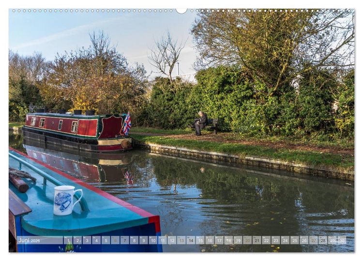 Produktbild: Narrow Boating auf dem Grand Union Canal (hochwertiger Premium Wandkalender 2026 DIN A2 quer), Kunstdruck in Hochglanz