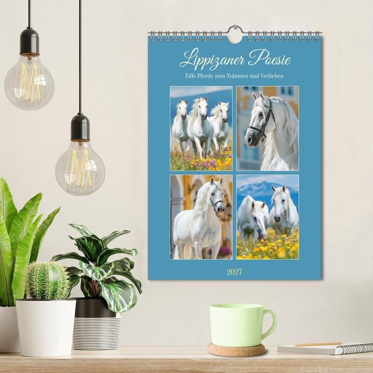 Produktbild: Lippizaner Poesie. Edle Pferde zum Tr&auml;umen und Verlieben (Wandkalender 2027 DIN A4 hoch), CALVENDO Monatskalender