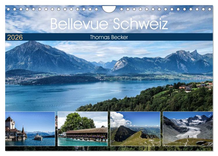 Produktbild: Bellevue Schweiz (Wandkalender 2026 DIN A4 quer), CALVENDO Monatskalender