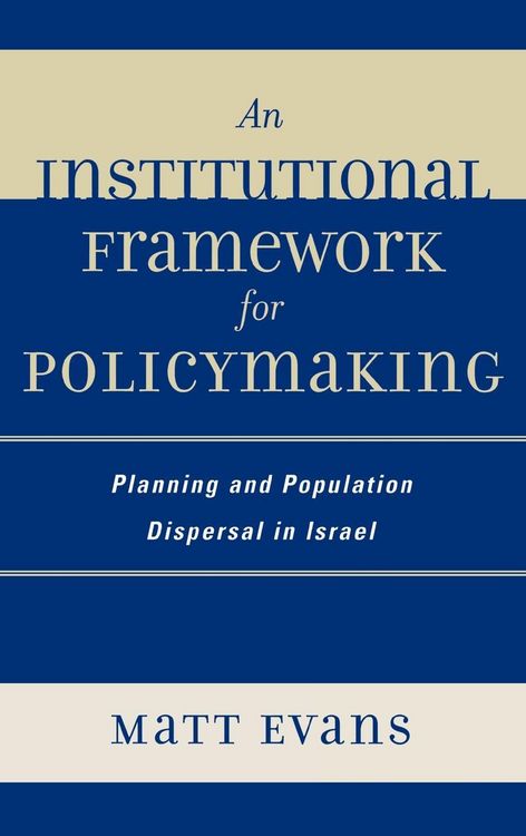 Produktbild: Evans, M: Institutional Framework for Policymaking
