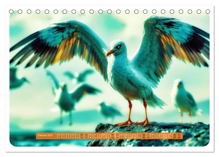Produktbild: Gierige M&ouml;wen (Tischkalender 2027 DIN A5 quer), CALVENDO Monatskalender