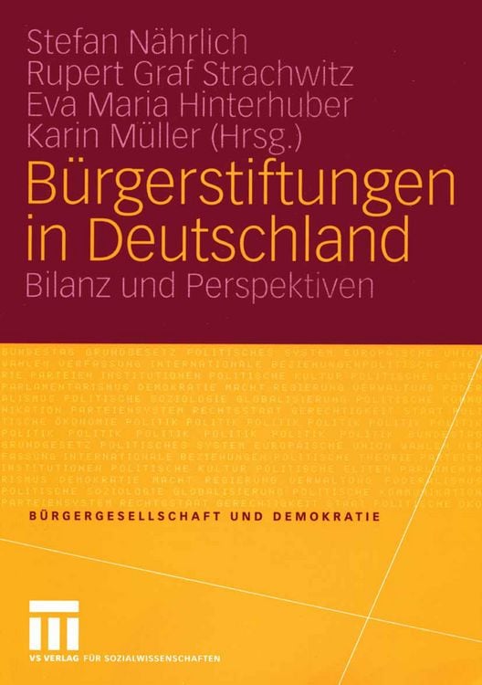 Produktbild: B&uuml;rgerstiftungen in Deutschland