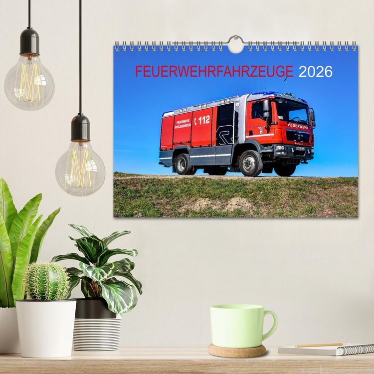 Produktbild: Feuerwehrfahrzeuge (Wandkalender 2026 DIN A4 quer), CALVENDO Monatskalender