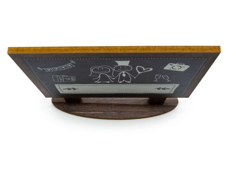 Produktbild: familiawedding 10 Tischkarten zur Hochzeit black doodle Tafel-Design