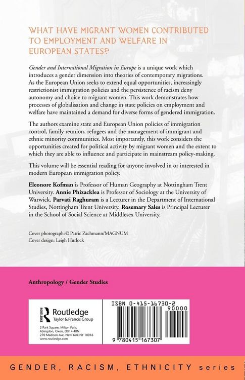 Produktbild: Gender and International Migration in Europe