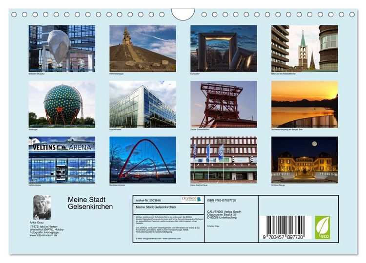 Produktbild: Meine Stadt Gelsenkirchen (Wandkalender 2026 DIN A4 quer), CALVENDO Monatskalender