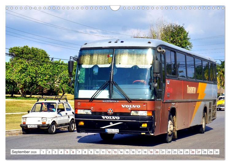 Produktbild: Omnibus-Welt - Autobusse in Kuba (Wandkalender 2026 DIN A3 quer), CALVENDO Monatskalender