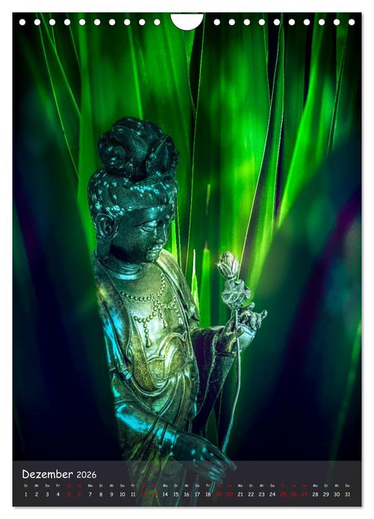 Produktbild: Kraft mit Buddha (Wandkalender 2026 DIN A4 hoch), CALVENDO Monatskalender
